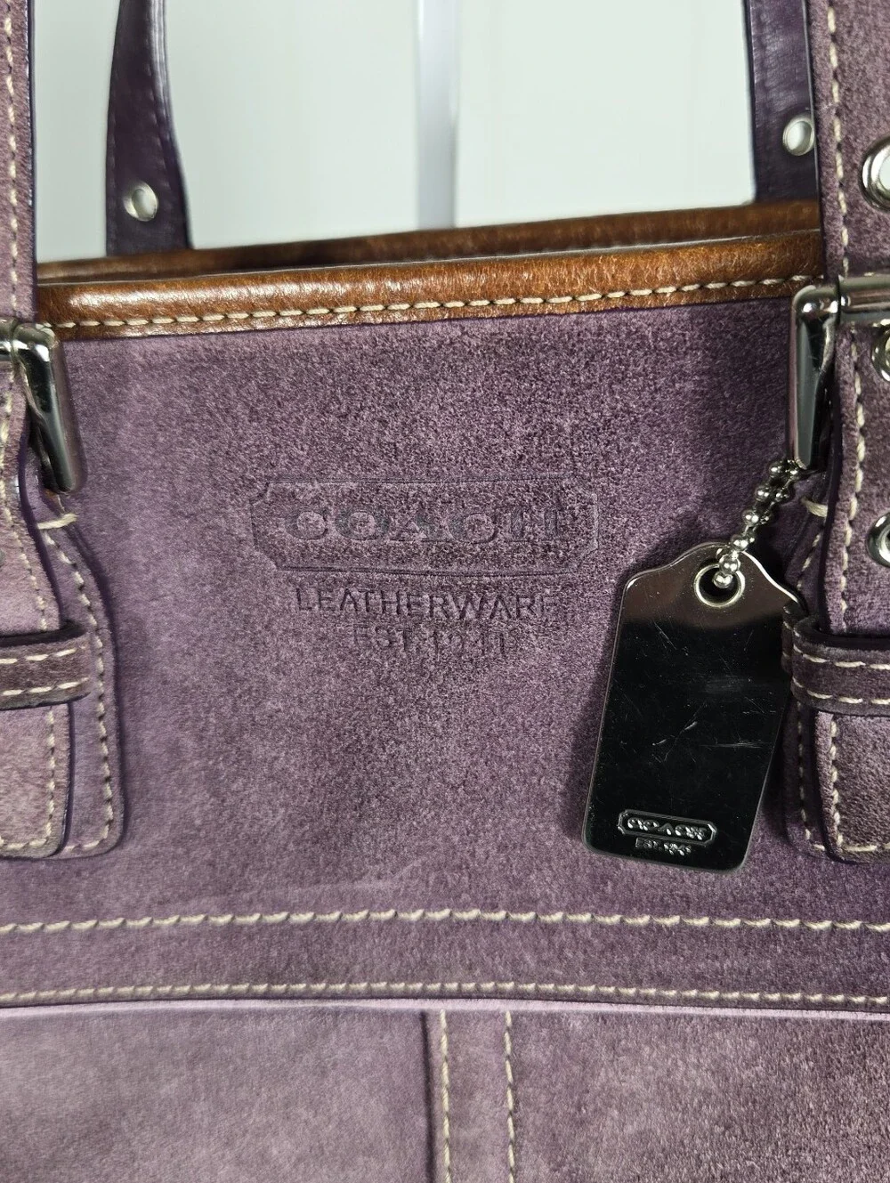 Coach suede tote